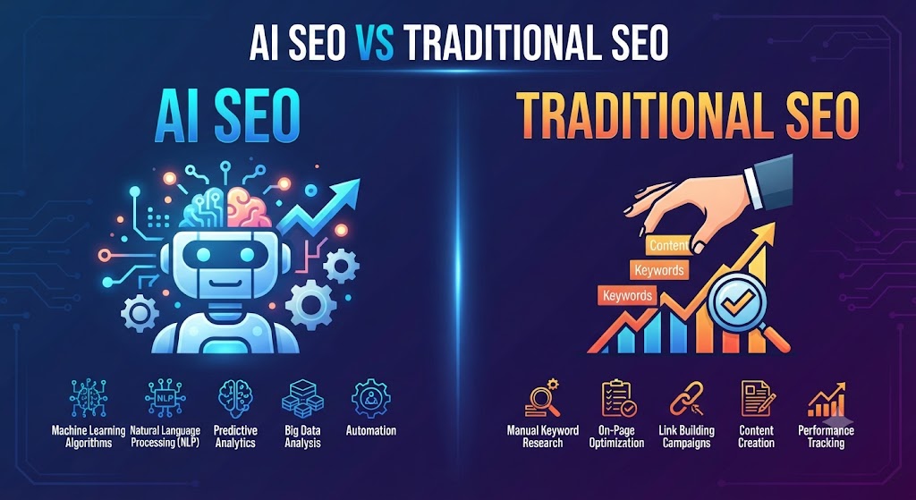AI SEO vs Traditional SEO What Every Business Must Know to Rank in ChatGPT, Google AI Overviews & Gemini in 2026